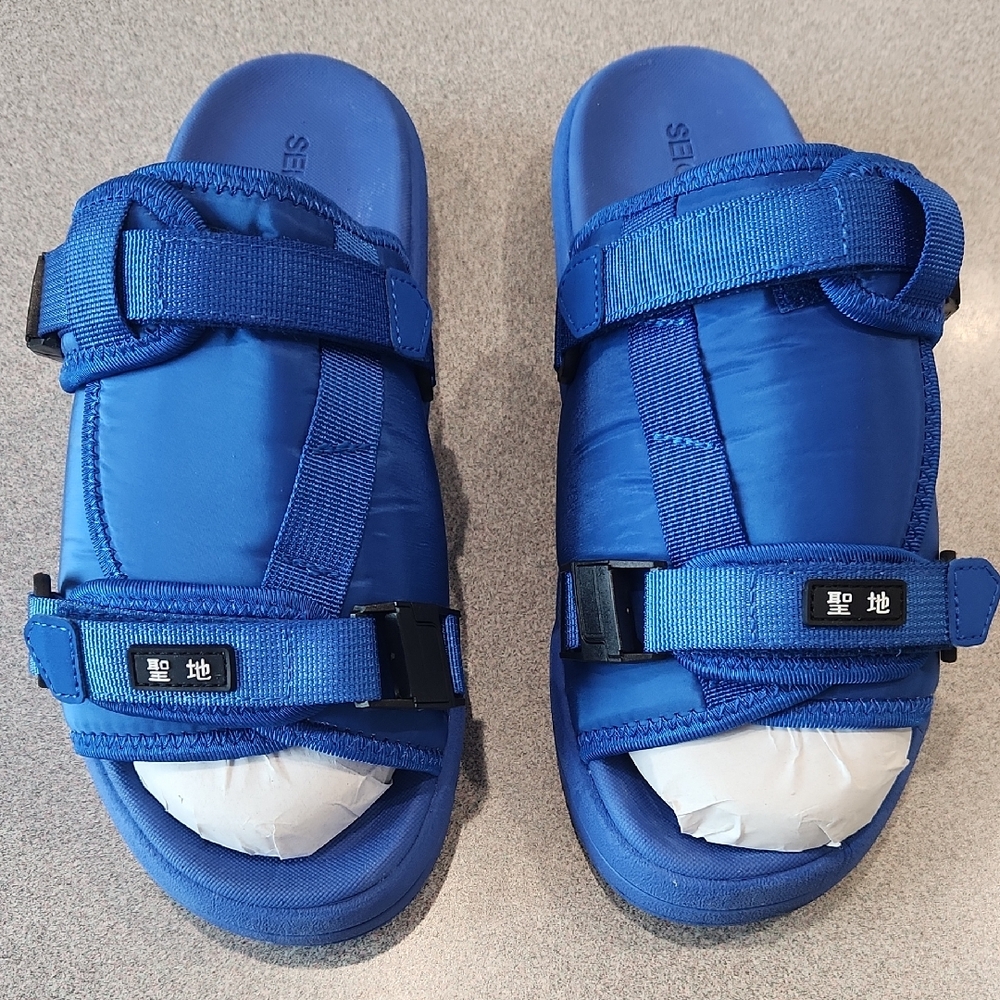 Women's Blue Sandals with Adjustable Straps
